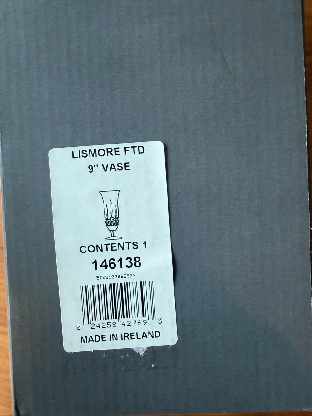 Waterford Lismore FYD 9” Vase new in box crystal